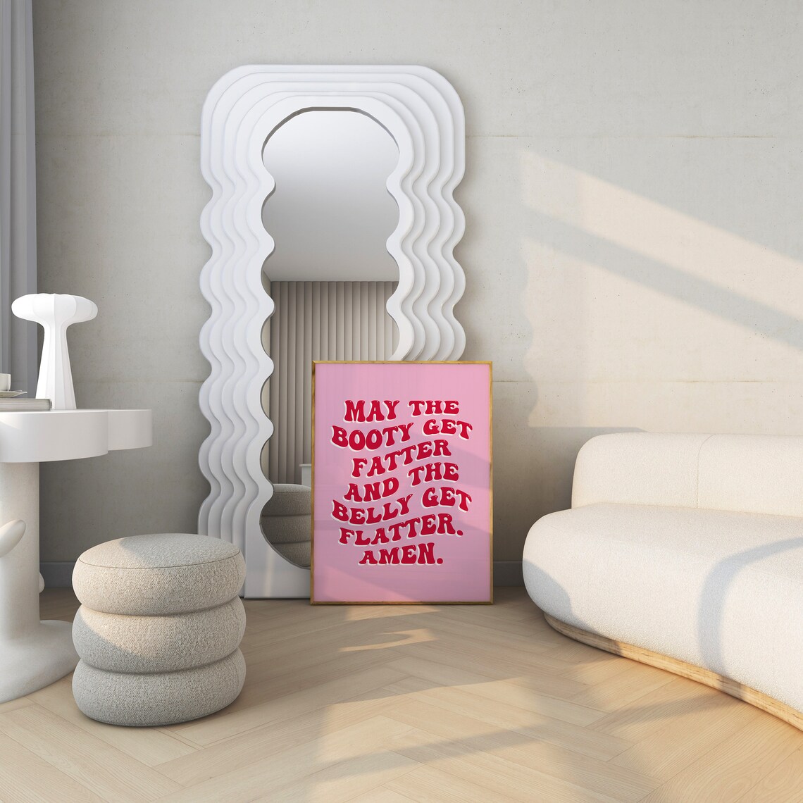 Gym Girl Pink and Red Poster, Trendy Room Decor - Image 4