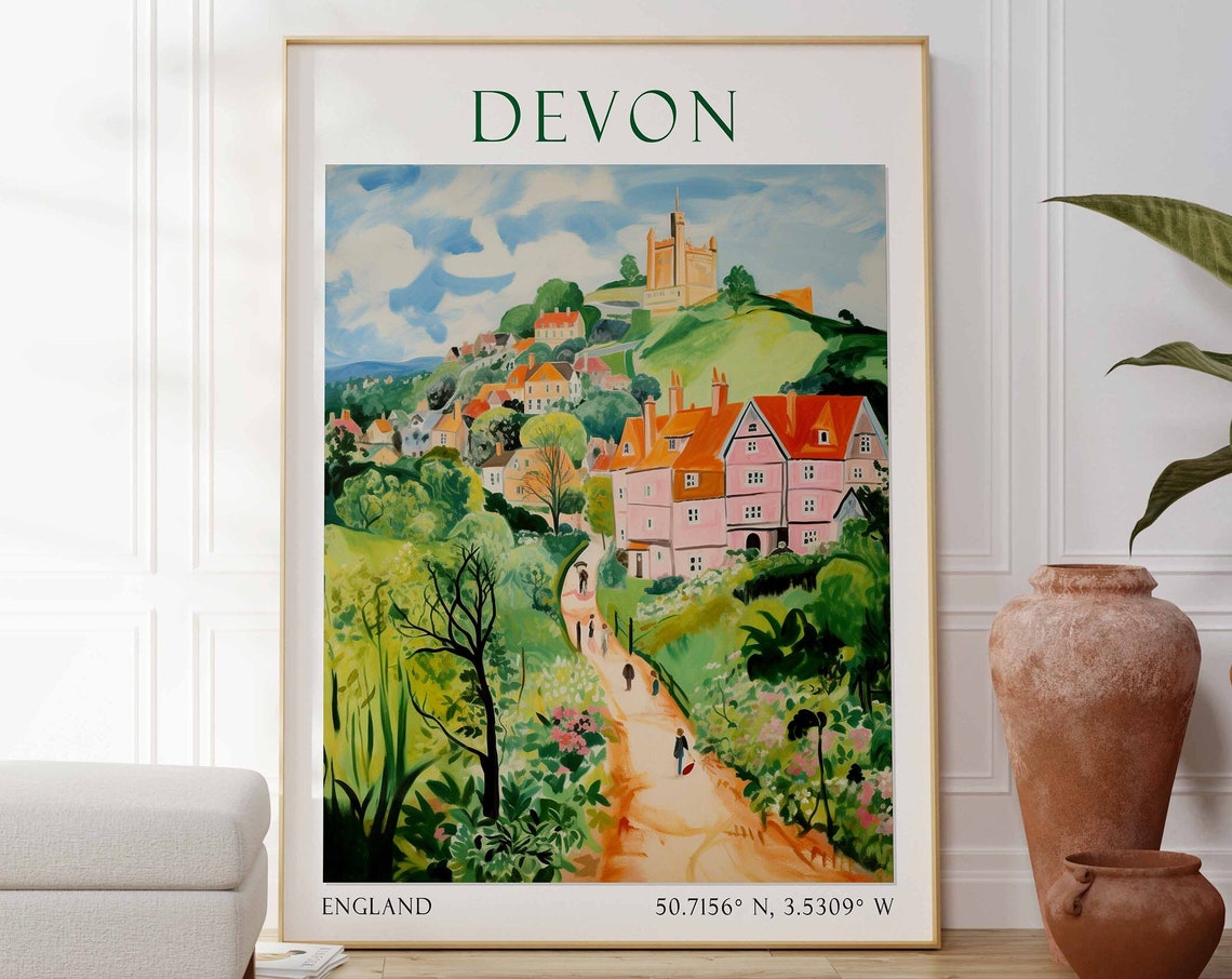 Devon Travel Poster