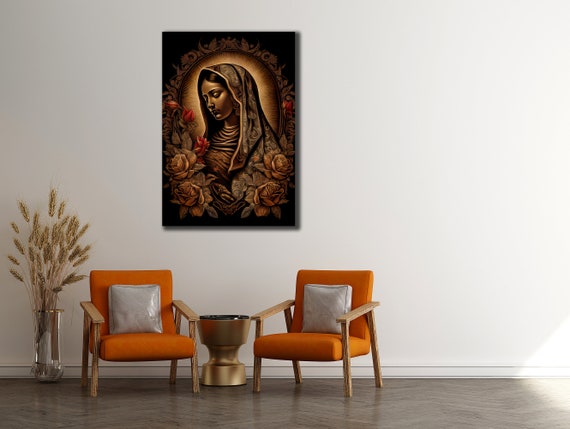 The Virgin Of Guadalupe Religious Wall Art Catholic Print Wall Decor Immaculate Mary Painting Art Spiritual Poster Home Decor