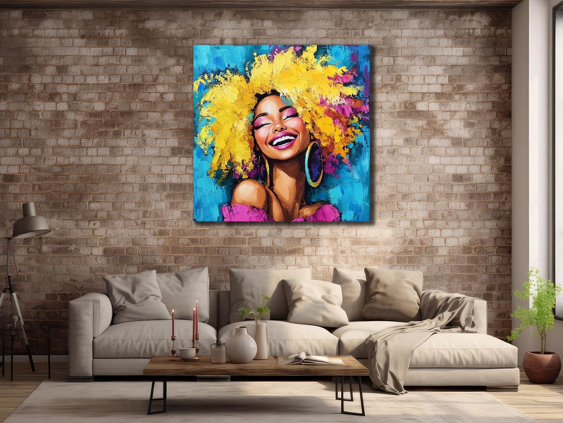 African Woman Print Ethnic Wall Decor House Gift Bedroom Wall Decor Black Girl Wall Art Afro Woman Poster African Woman Picture