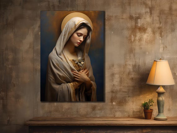 The Virgin Of Guadalupe Religious Wall Art Catholic Print Wall Decor Immaculate Mary Painting Art Spiritual Poster Home Decor