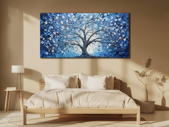 Tree Painting On Tree Wall Art Nature Wall Decor Abstract Tree Painting Luxury Bedroom Wall Decor Modern Office Decor Tree Poster