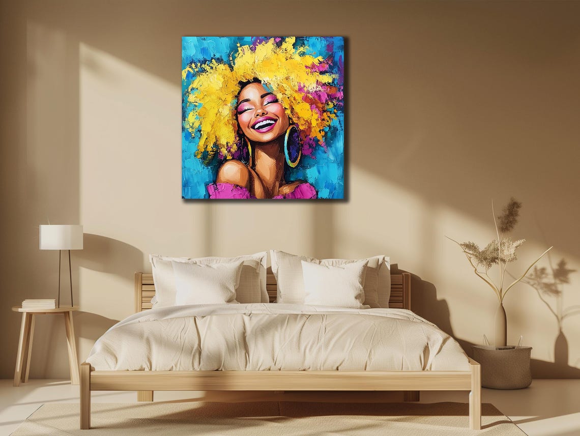 African Woman Print Ethnic Wall Decor House Gift Bedroom Wall Decor Black Girl Wall Art Afro Woman Poster African Woman Picture - Image 3