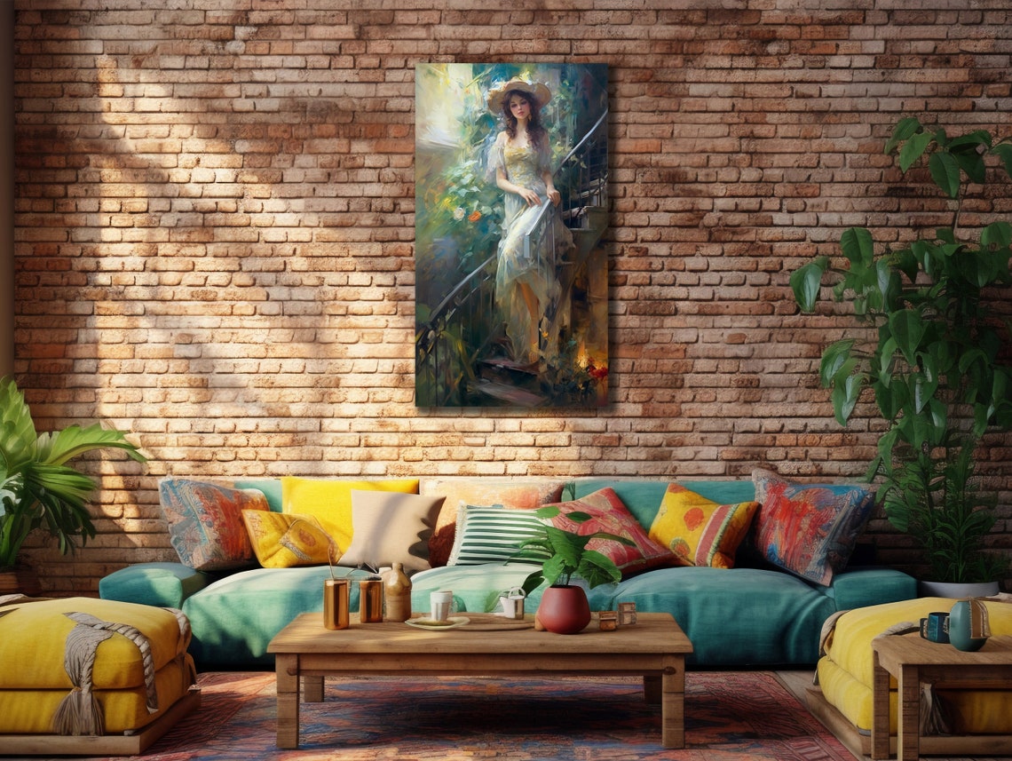 Woman Prints Vintage Girl Painting Art Wall Hanging House Gift Ideas Bedroom Wall Decor Girl Wall Art Beautiful Woman Poster - Image 3