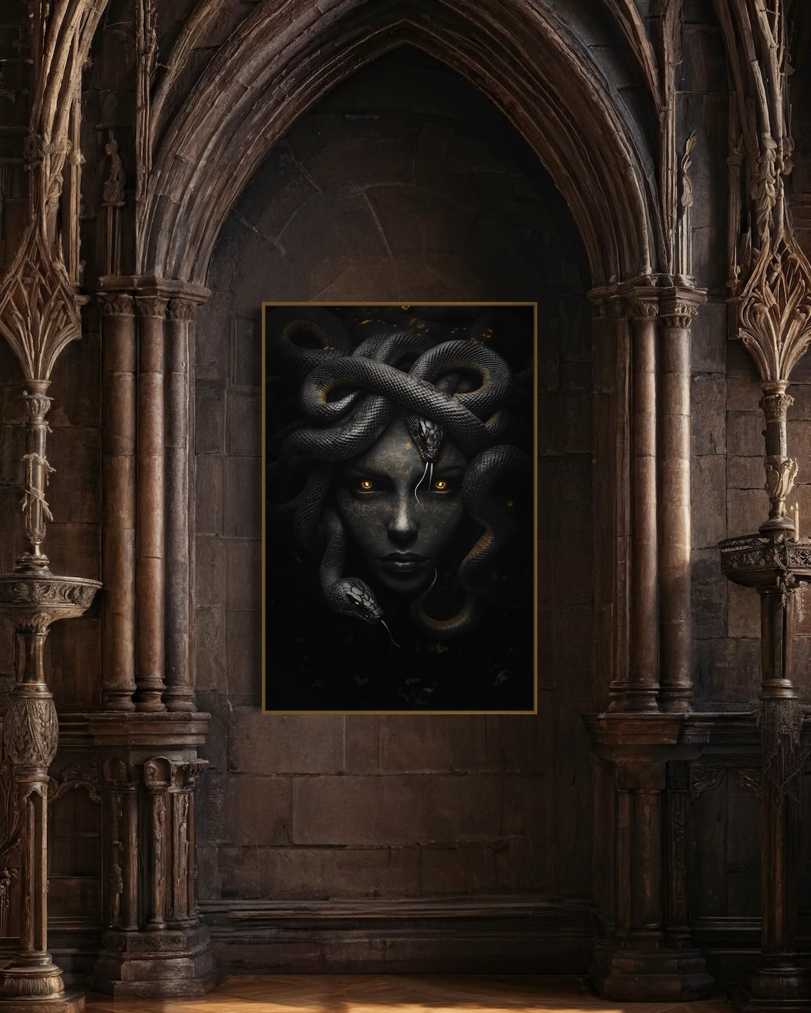 Medusa Gothic Art Print, Greek Mythology Decor - Image 2