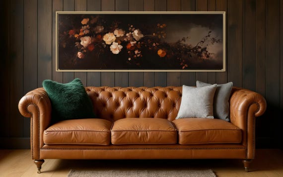 Baroque Floral Wall Art Moody Flower Vintage Inspired Botanical Print Timeless Elegant Decor For Living Room Or Above Bed