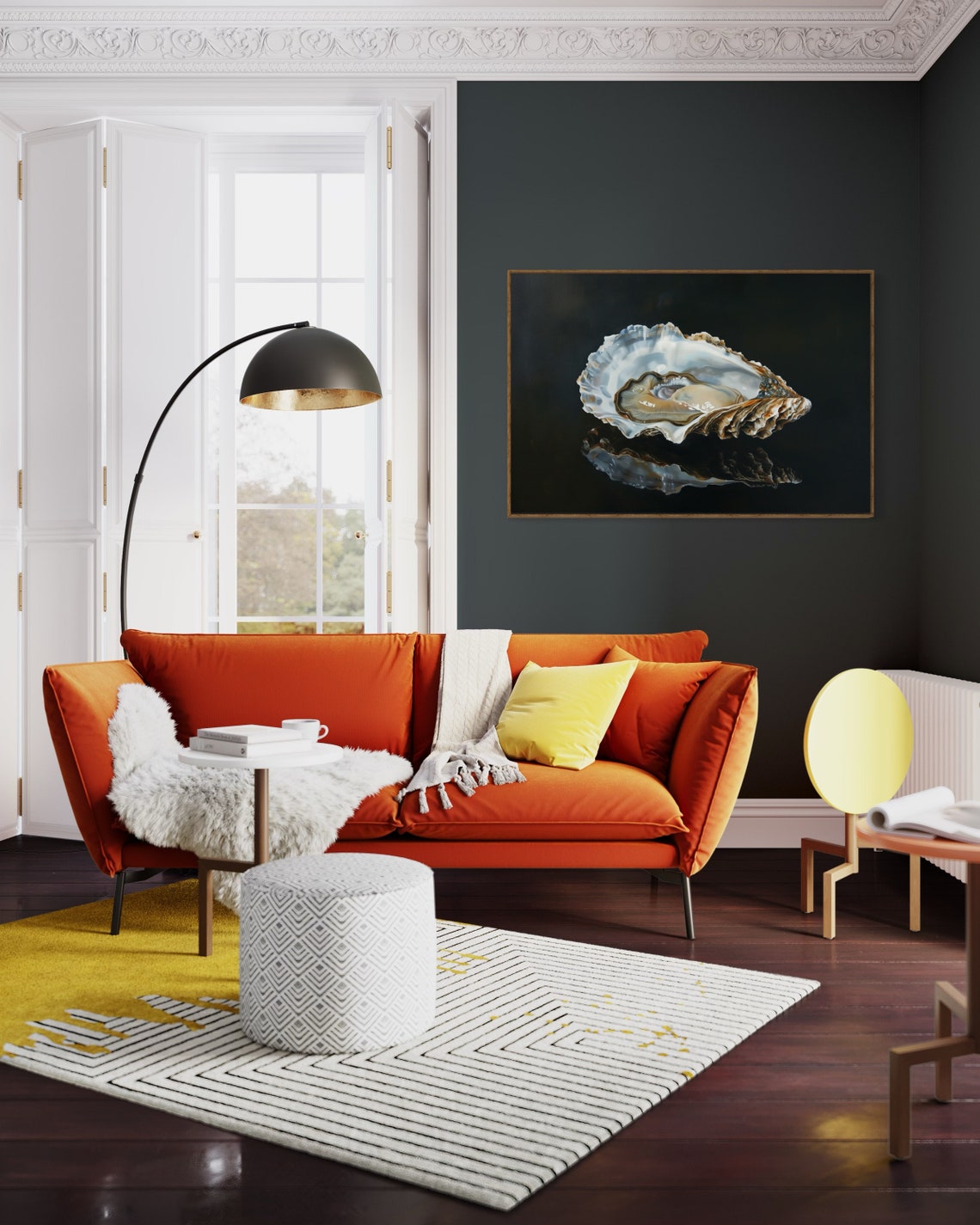 Elegant Oyster Shell Still Life Modern Coastal Sea Art Poster - Image 4