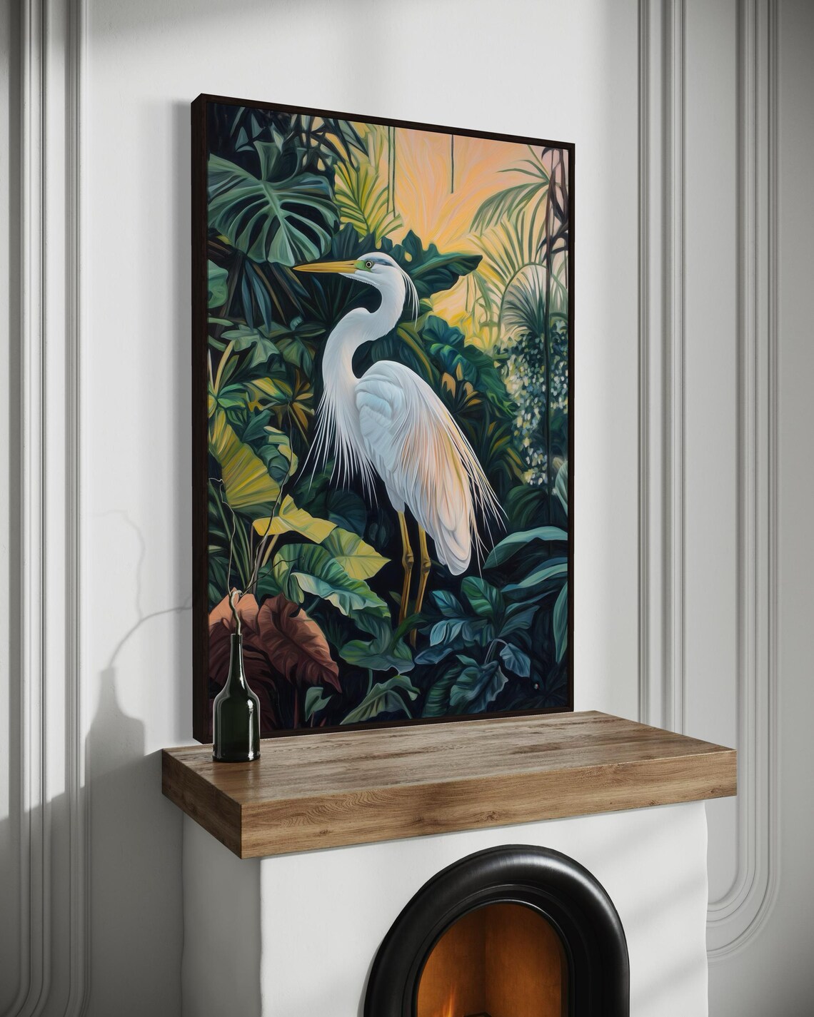 Great Egret Tropical Bird Art Print, Bedroom Decor - Image 4