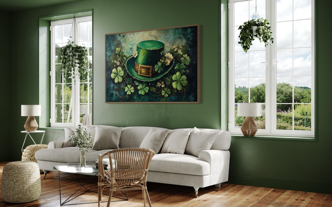 Green Leprechaun Hat, St. Patrick's Day Art Print - Image 5