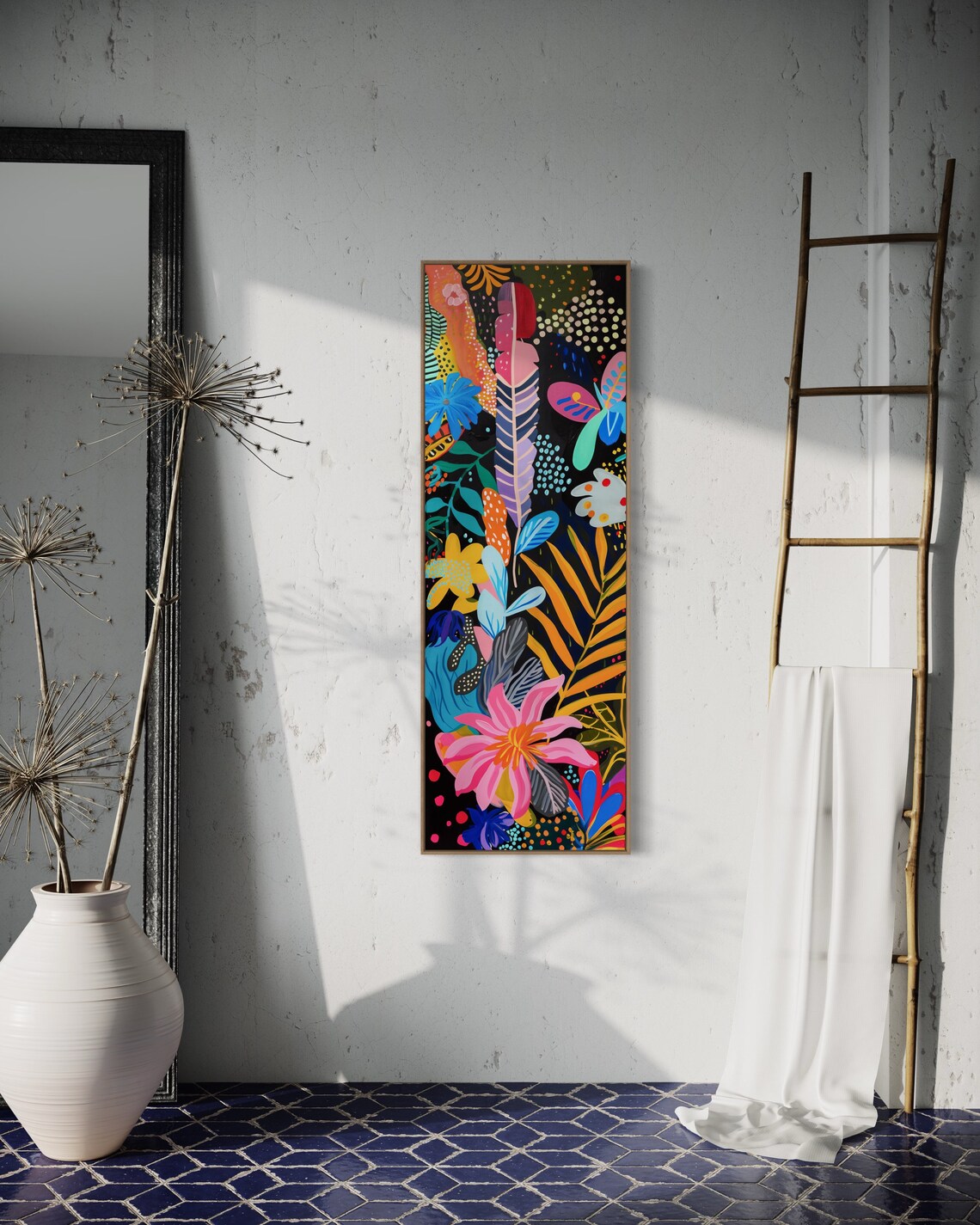 Blooming Tropics Art Print, Vivid Tropical Garden - Image 2