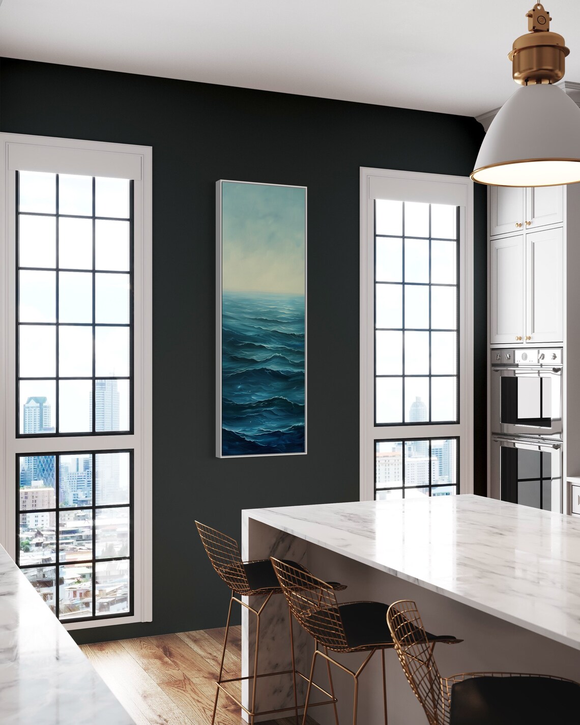 Maritime Whisper Abstract Seascape Art Print, Modern - Image 5