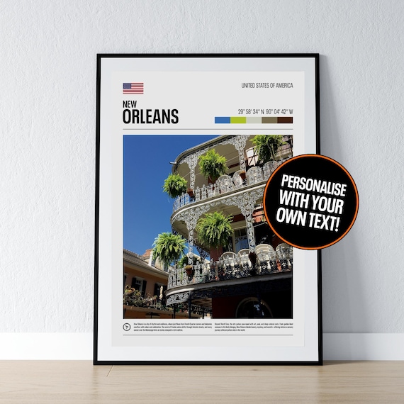 New Orleans Louisiana French Quarter Balcony Photo Travel Poster