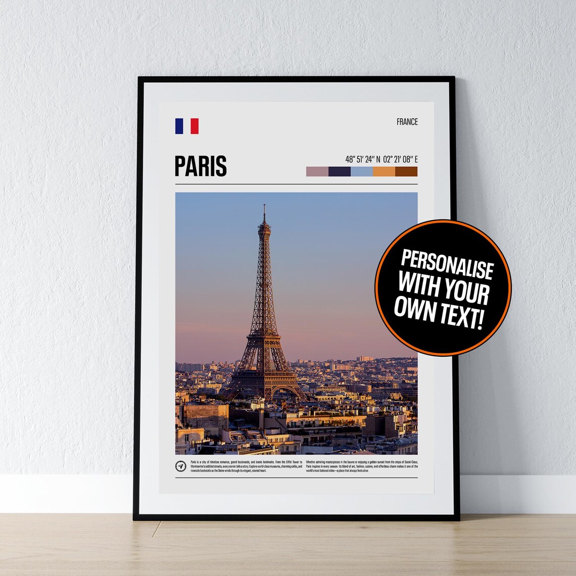 Paris Poster Travel Print, French Home Decor
