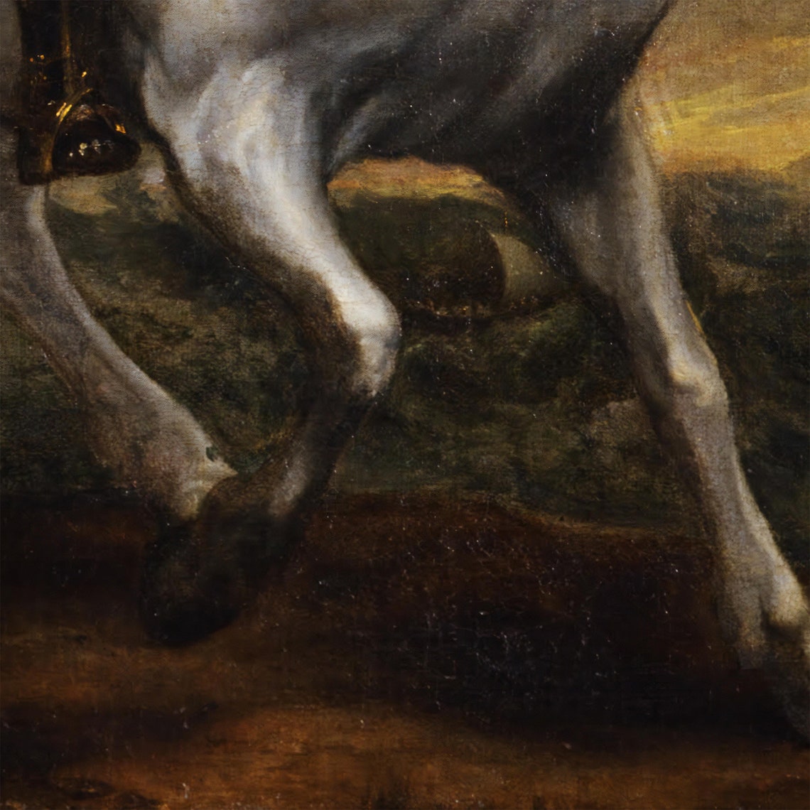 Baroque Equestrian Portrait Armored Nobleman White Horse Art Print - Image 2