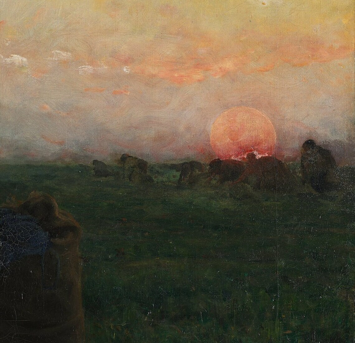 Jules Breton Tired Gleaner Sunset Field Peasant Woman Poster - Image 2