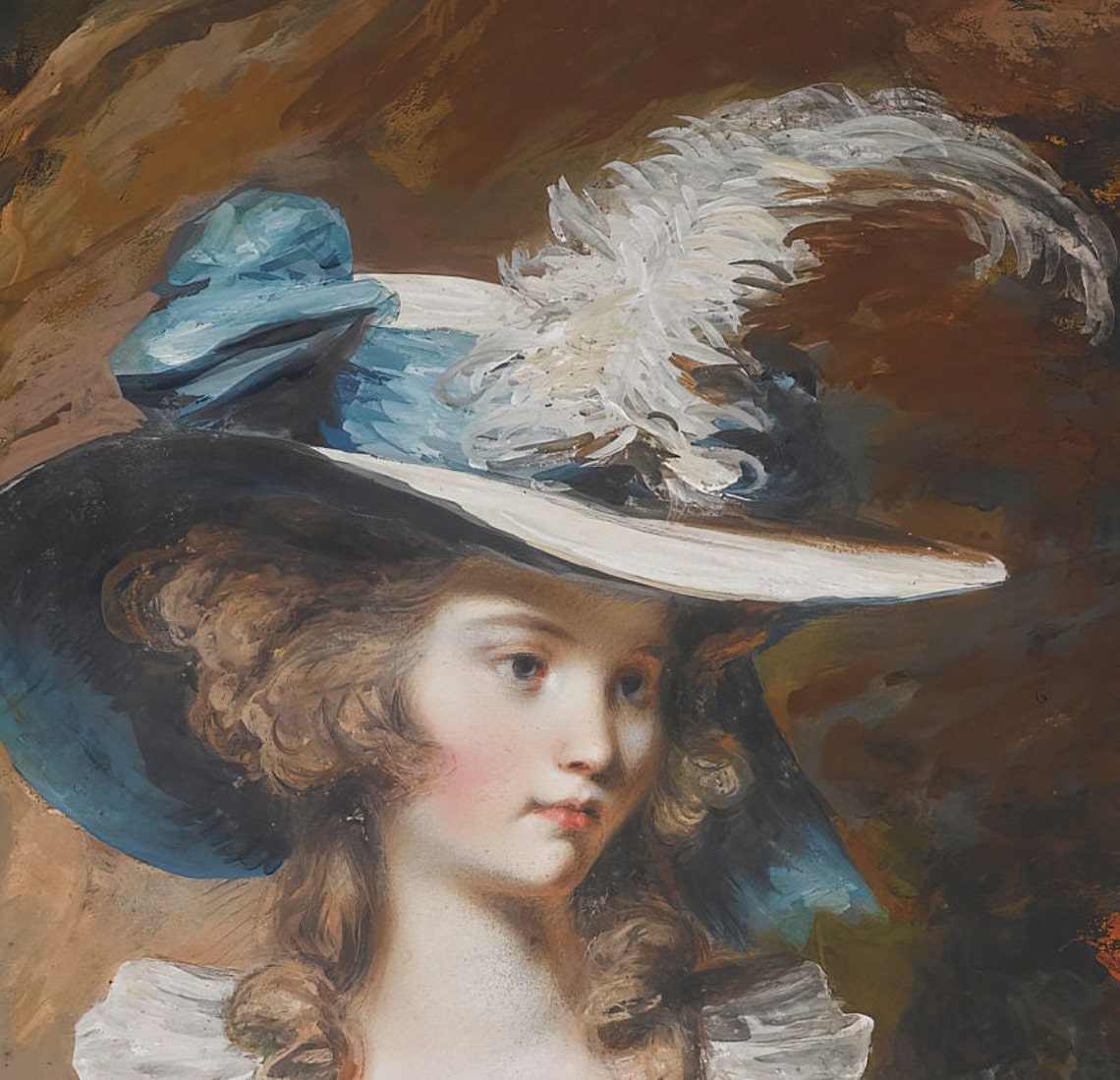 Daniel Gardner Mary Whitbread Lady In White Woods Stroll Wall Art - Image 3
