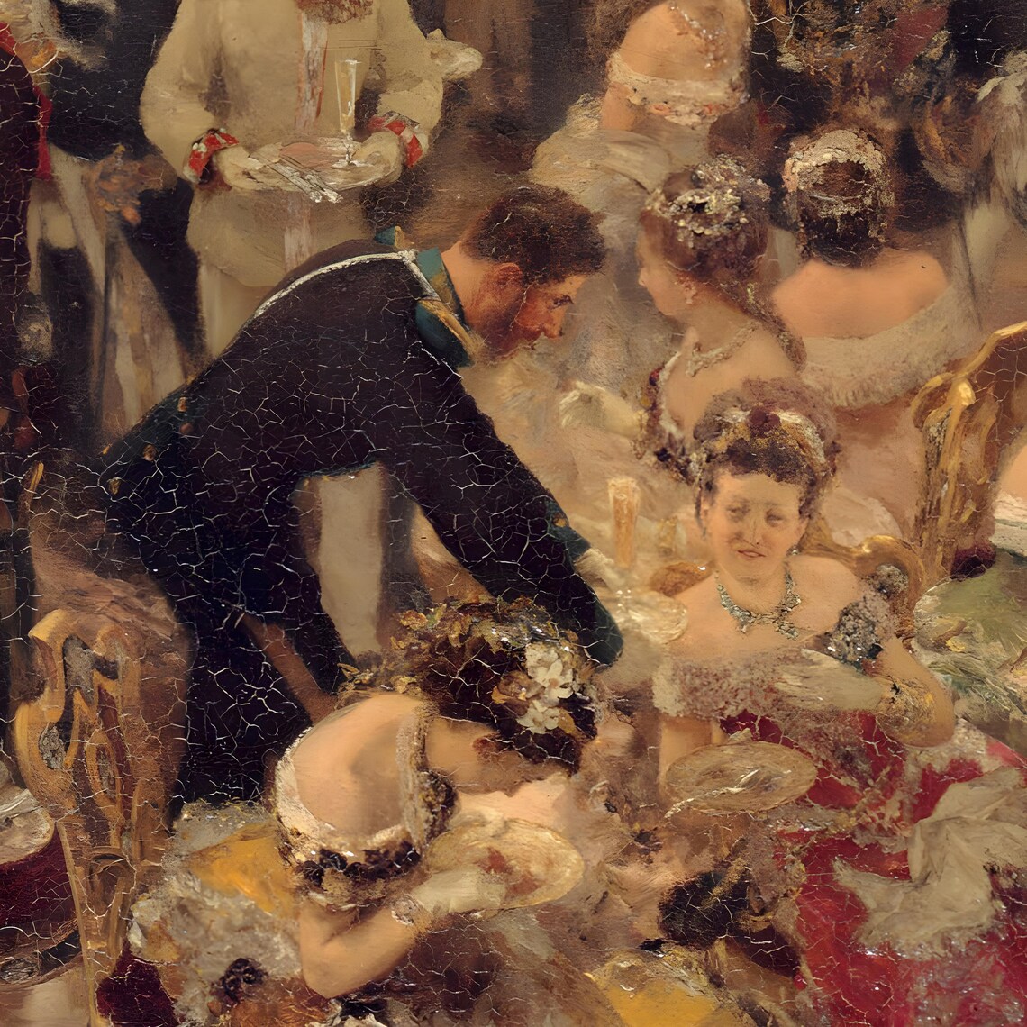 Dinner At The Ball By Adolph Menzel Art Print - Image 2