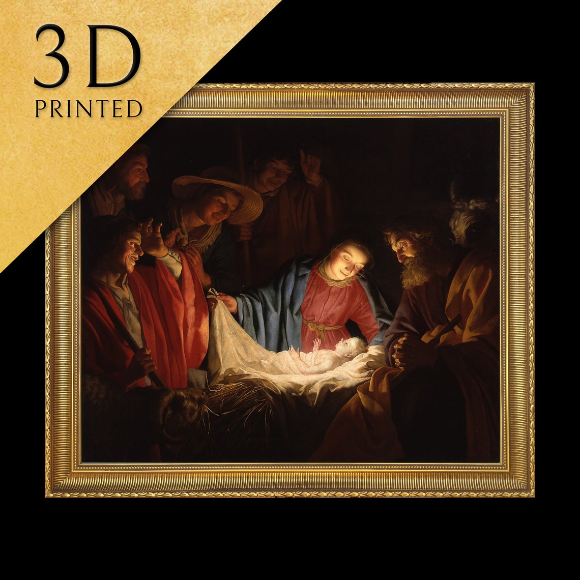 Gerard van Honthorst Adoration of the Shepherds Nativity Poster