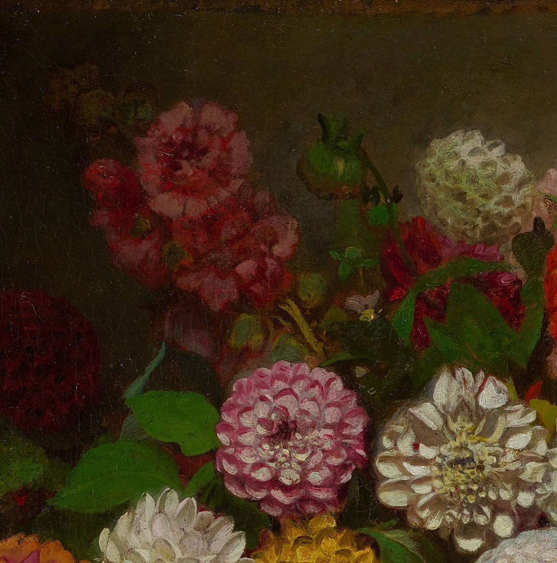 Eugene Delacroix Dahlias Vase Floral Still Life Masterwork Poster - Image 3