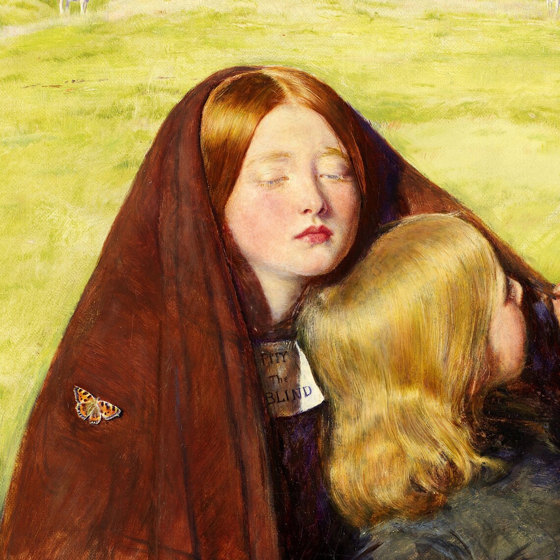 The Blind Girl by Millais, Oil Painting Art Print - Image 3
