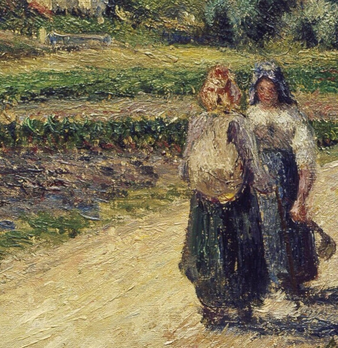 Camille Pissarro Auvers Road Walkers Hillside Village Landscape Poster - Image 2