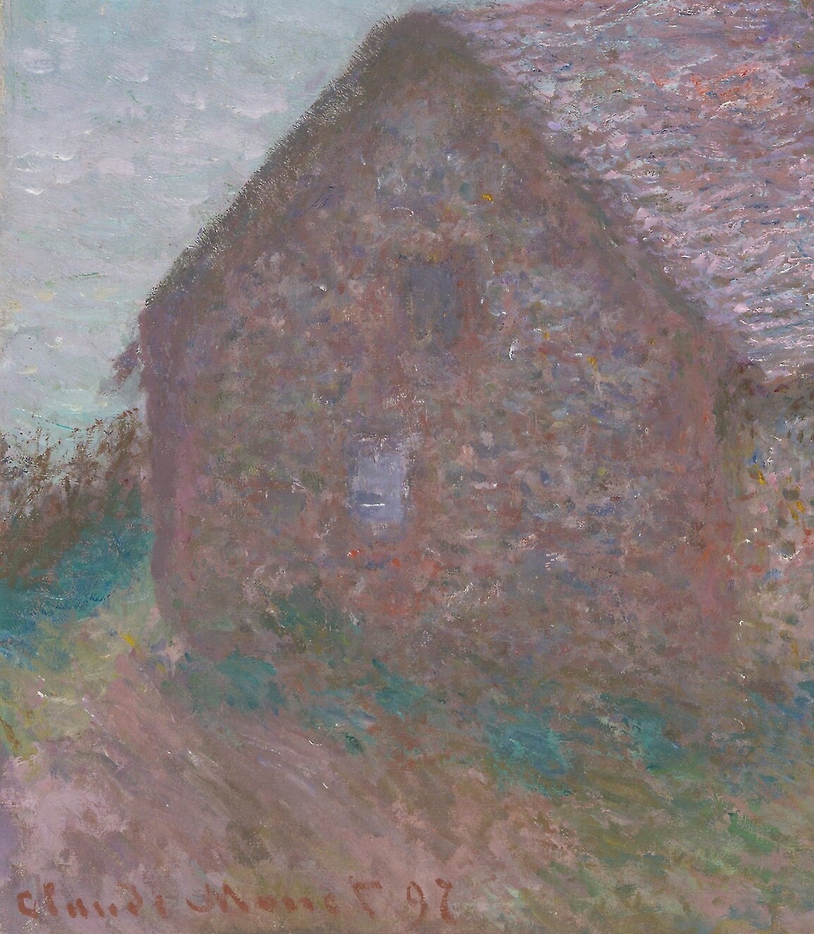 Claude Monet The Customs House At Varengeville Textured Poster - Image 2