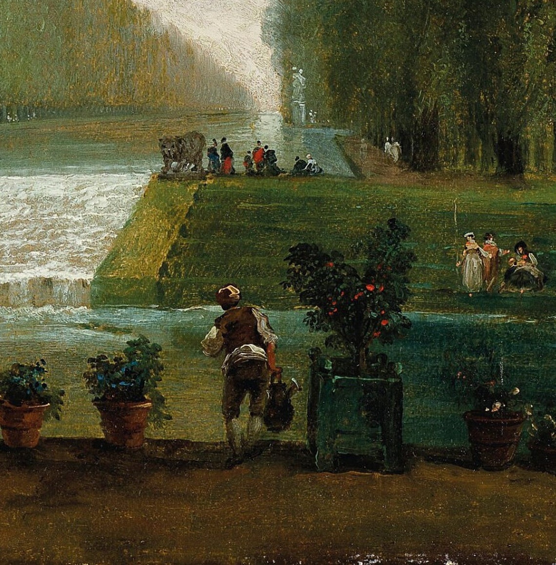 Hubert Robert Park of Country Villa Formal Gardens Water Poster - Image 3