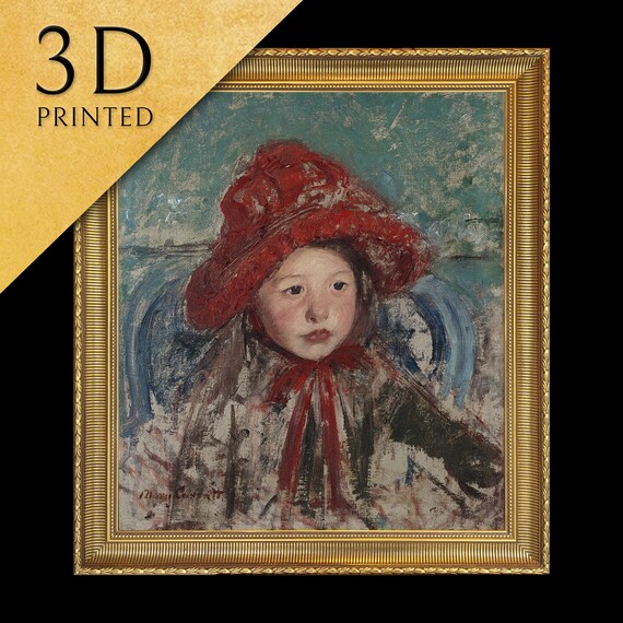 Mary Cassatt Lively Portrait of a Child in a Red Hat Art Poster