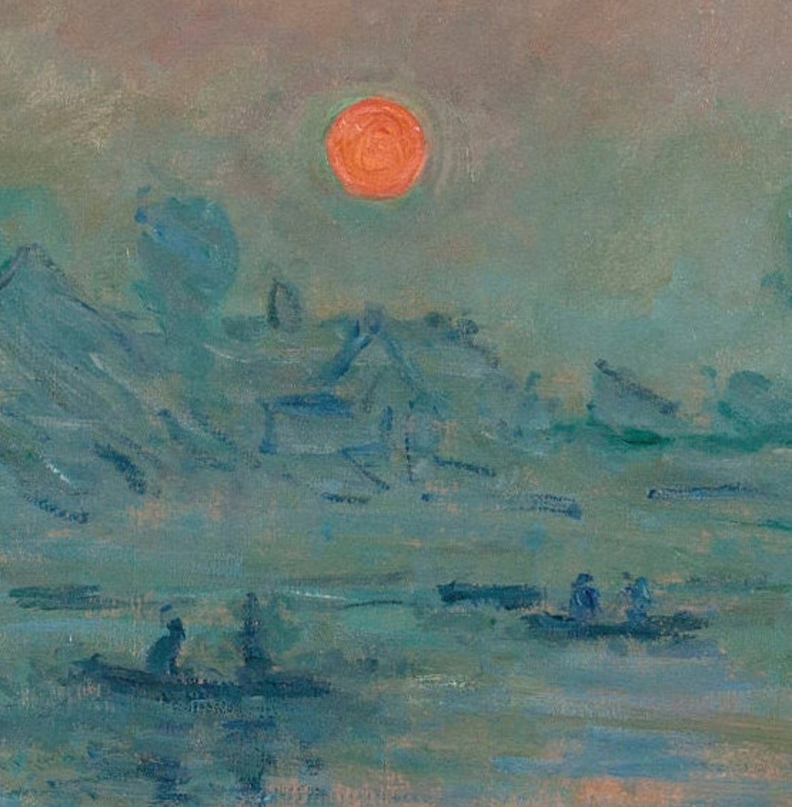 Monet Sunset on the Seine Lavacourt Glowing Water Reflection Poster - Image 3