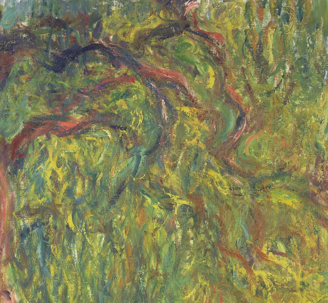 Weeping Willow By Cloude Monet 3d Printed With Texture And Brush Strokes Looks Like Original Oil Painting - Image 2