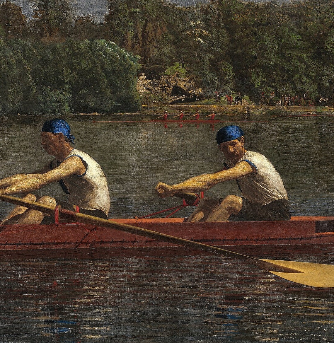 Thomas Eakins Biglin Brothers Racing Pair Rowing River Scene Poster - Image 3