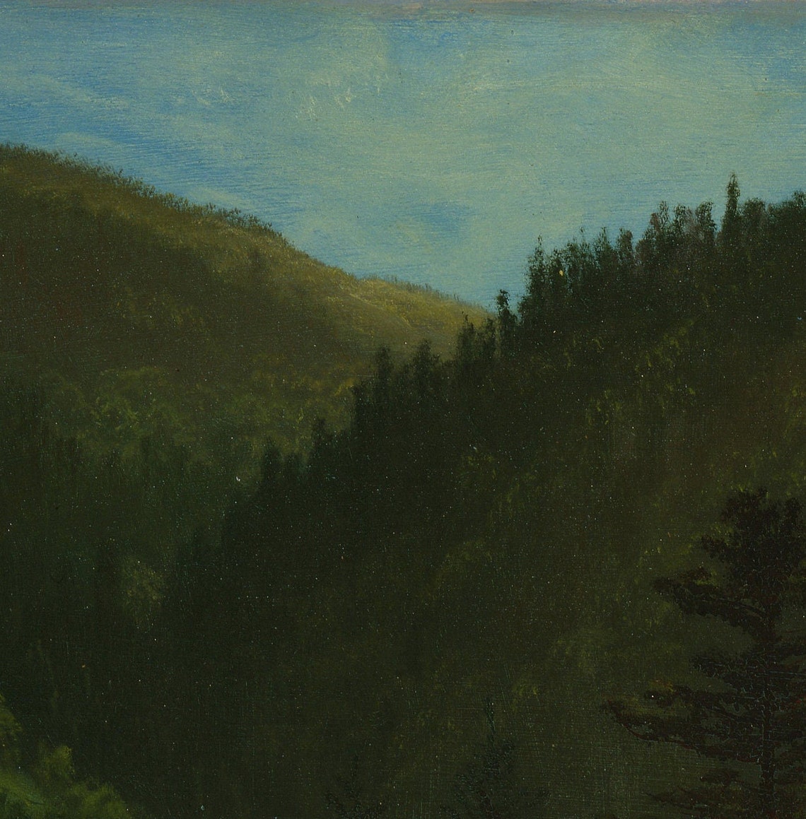 Albert Bierstadt Dark Wooded Forest Valley Landscape Textured Print - Image 2