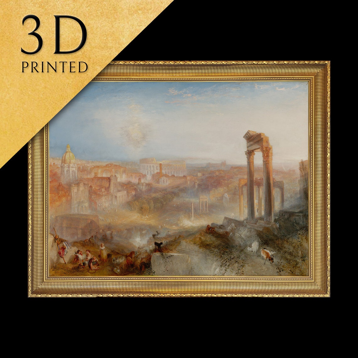 Modern Rome by JMW Turner Ancient Ruins Hazy Cityscape Poster