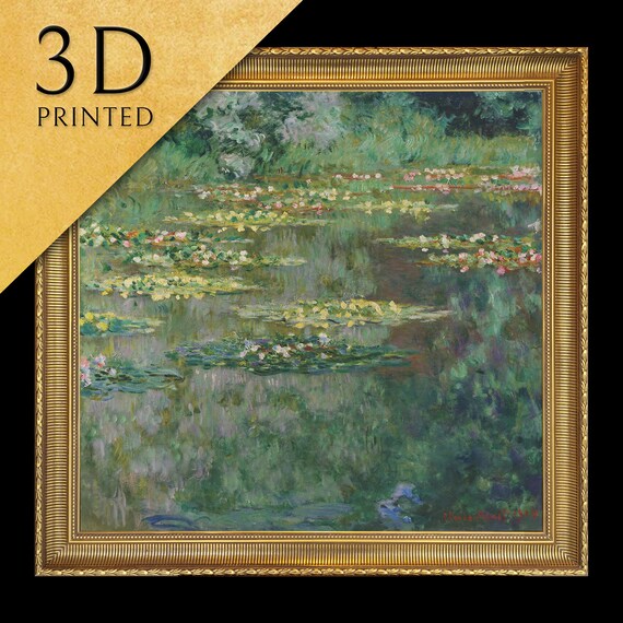 Le Bassin Des Nympheas By Claude Monet 3d Printed With Texture And Brush Strokes Looks Like Original Oil Painting