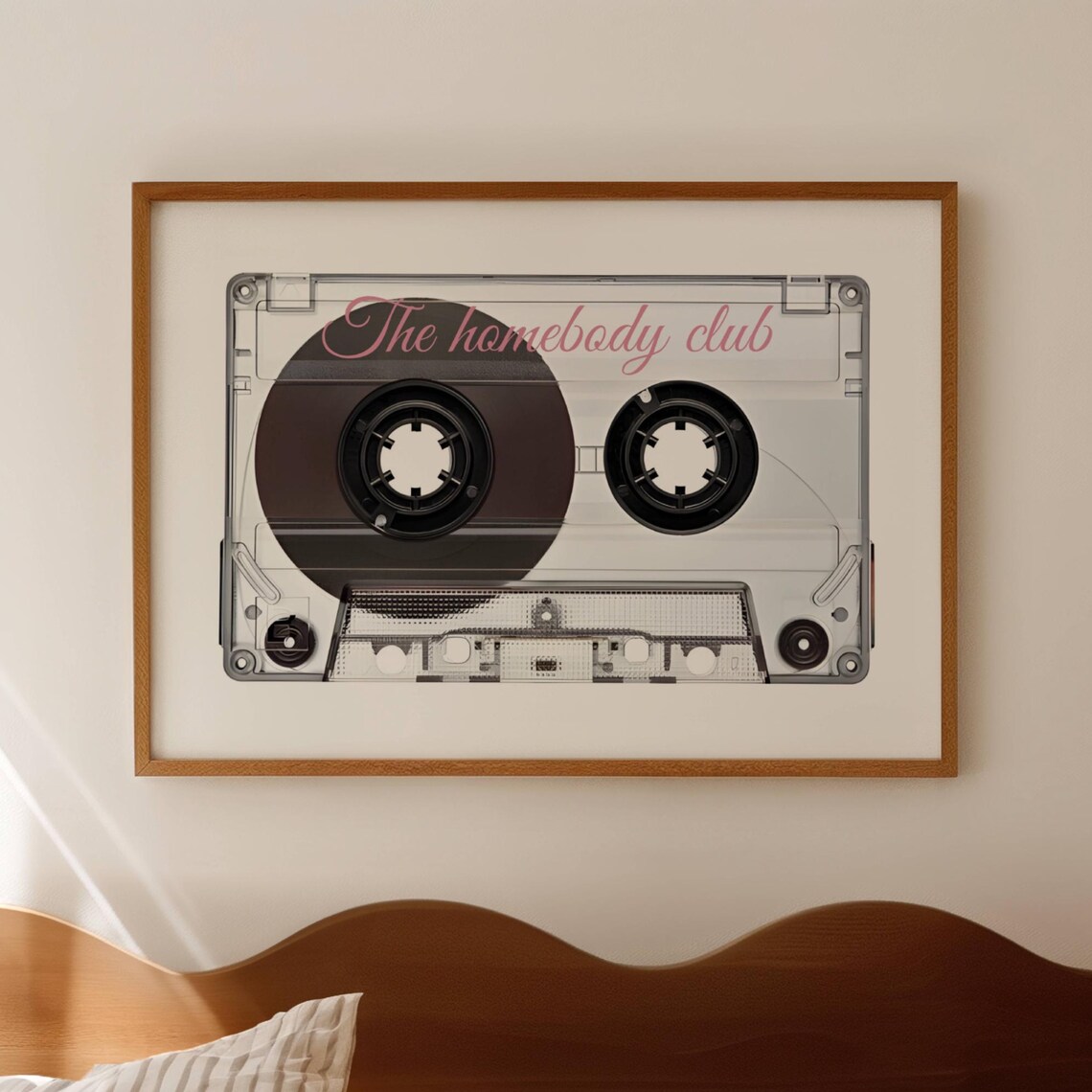 The Homebody Club Retro Pink Cassette Tape Music Nostalgic Poster