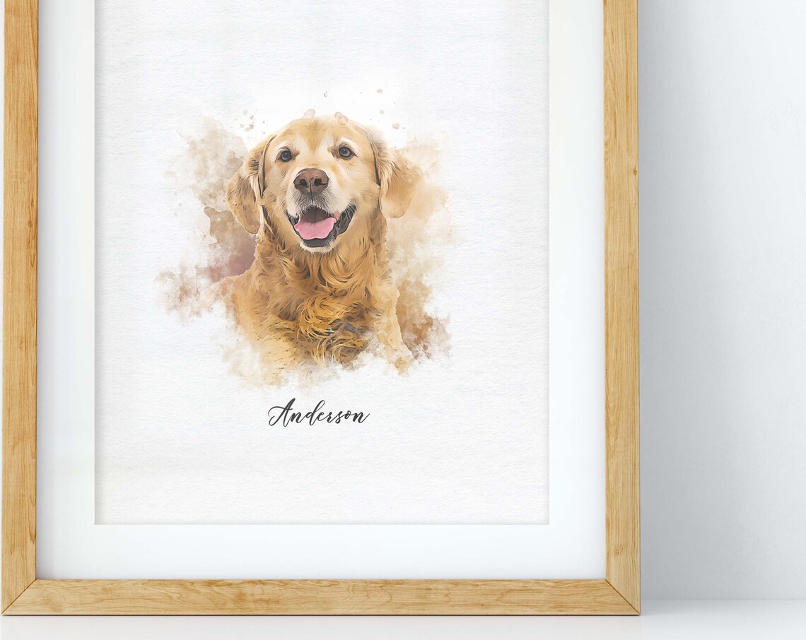 Mini Custom Pet Portrait, Pet Art Print - Image 3