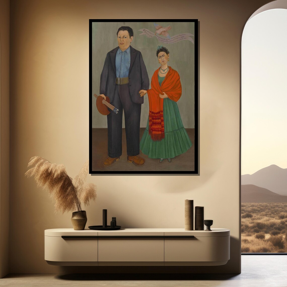 Frida and Diego Rivera, Cultural Couple Portrait Print - Image 3