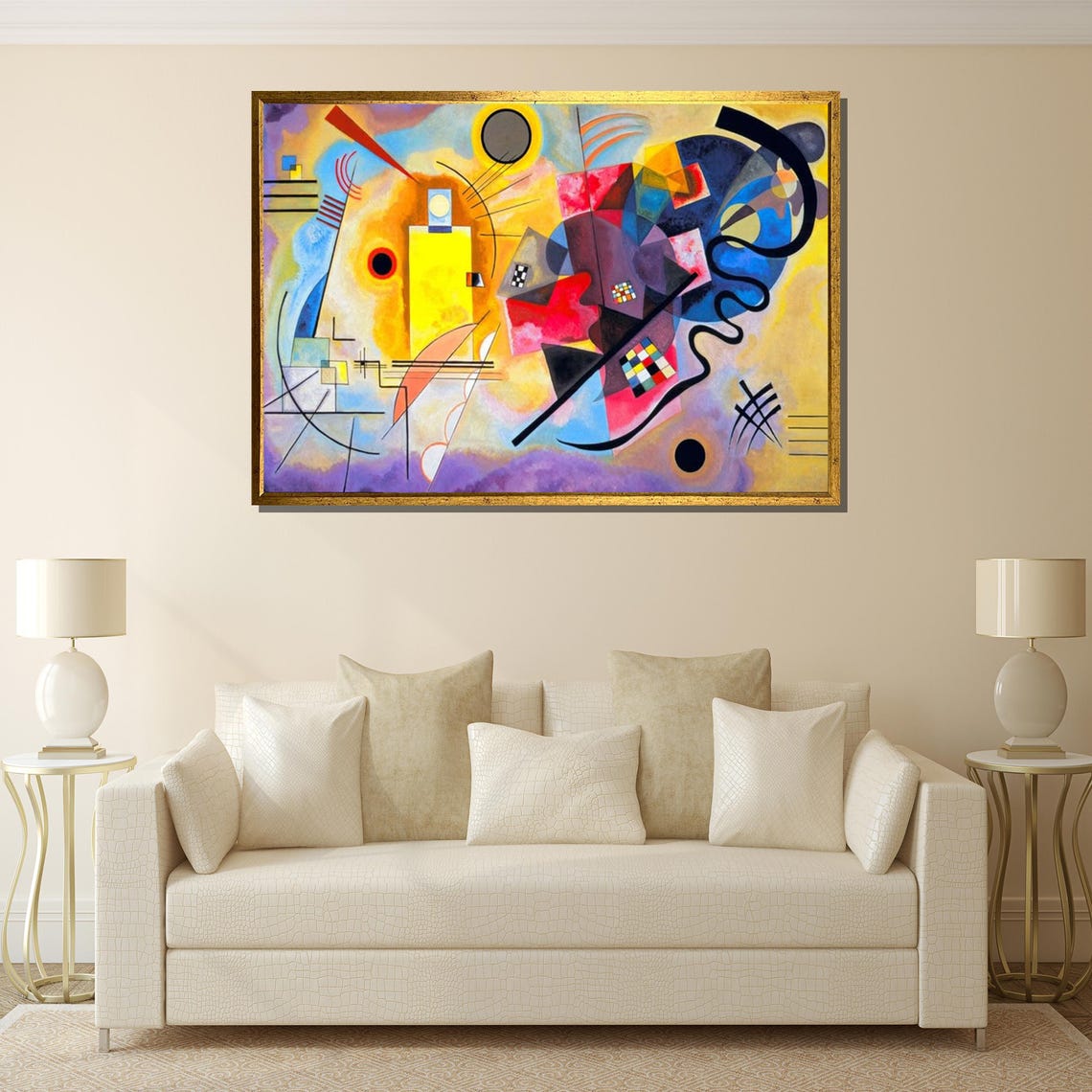 Wassily Kandinsky Abstract Yellow Geometric Composition Art Poster - Image 4