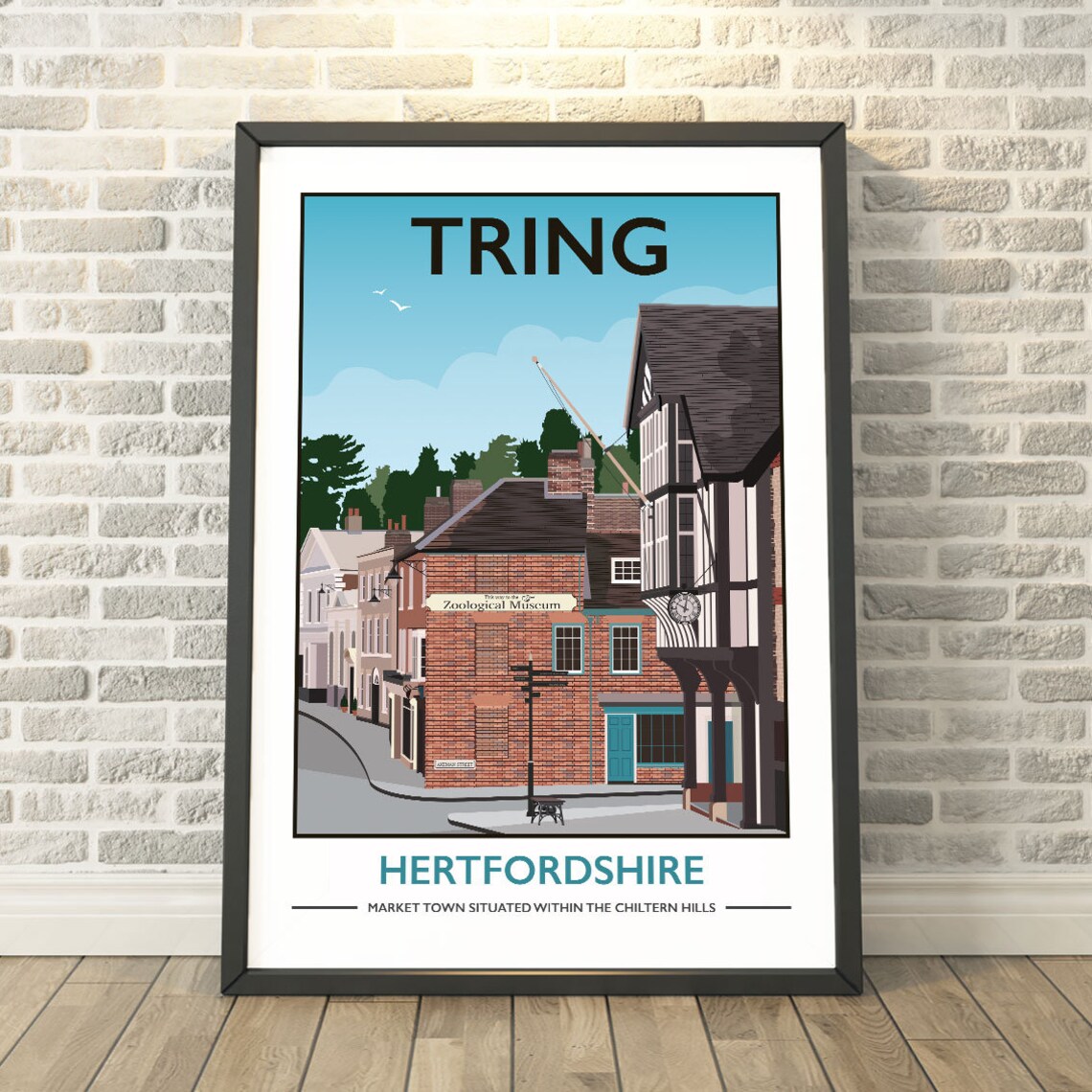 Tring High Street Hertfordshire Travel Poster