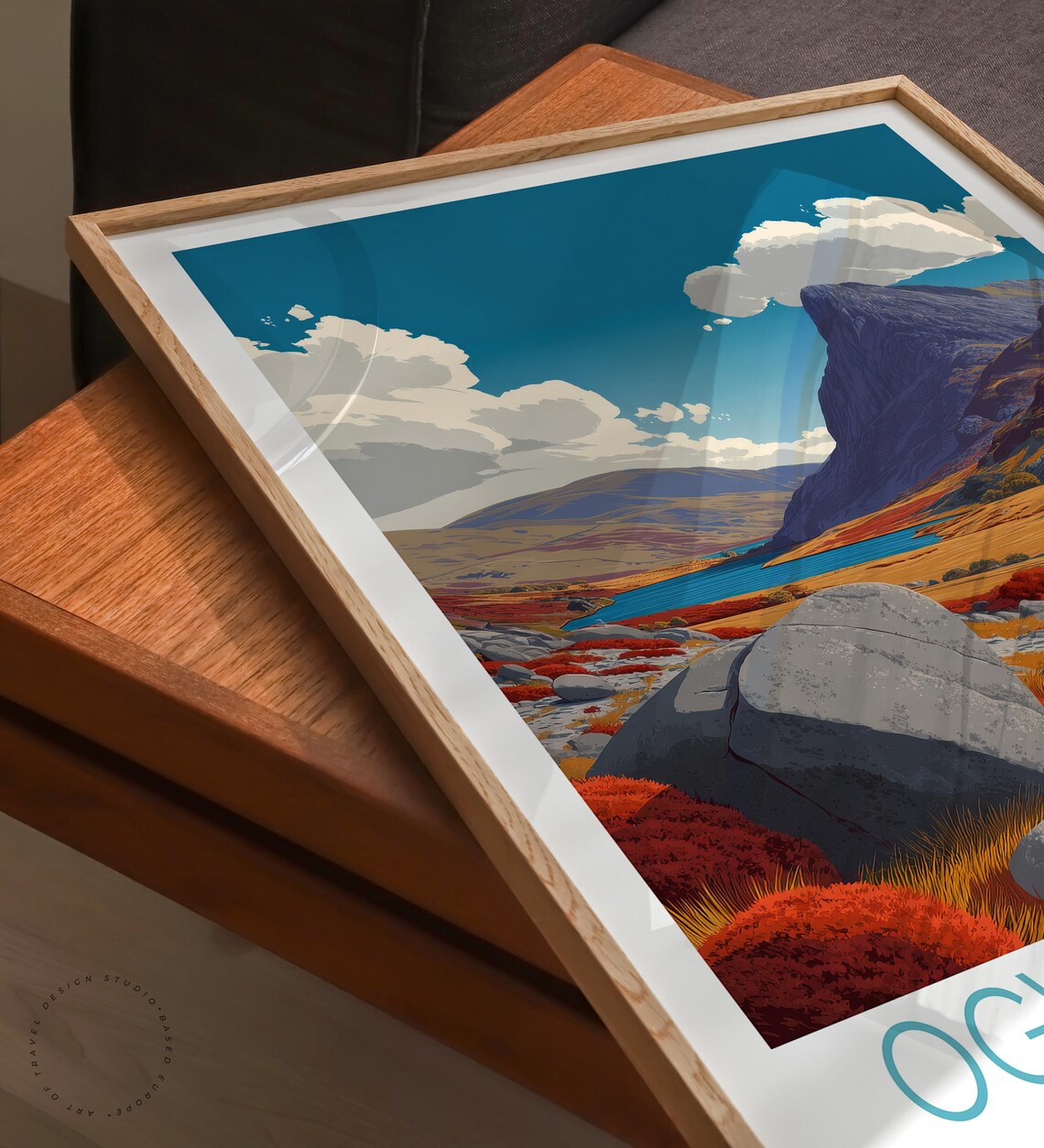 Ogwen Valley Wales Tryfan Peak Autumn Boulders Travel Poster - Image 6