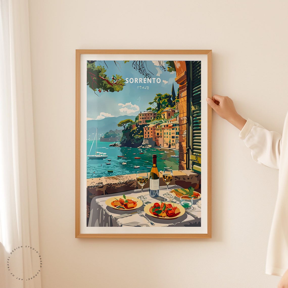 Sorrento Italy Travel Poster Italy Sorrento Wall Art Sorrento Food Print Custom Travel Poster Home Decor Birthday Gifts - Image 2