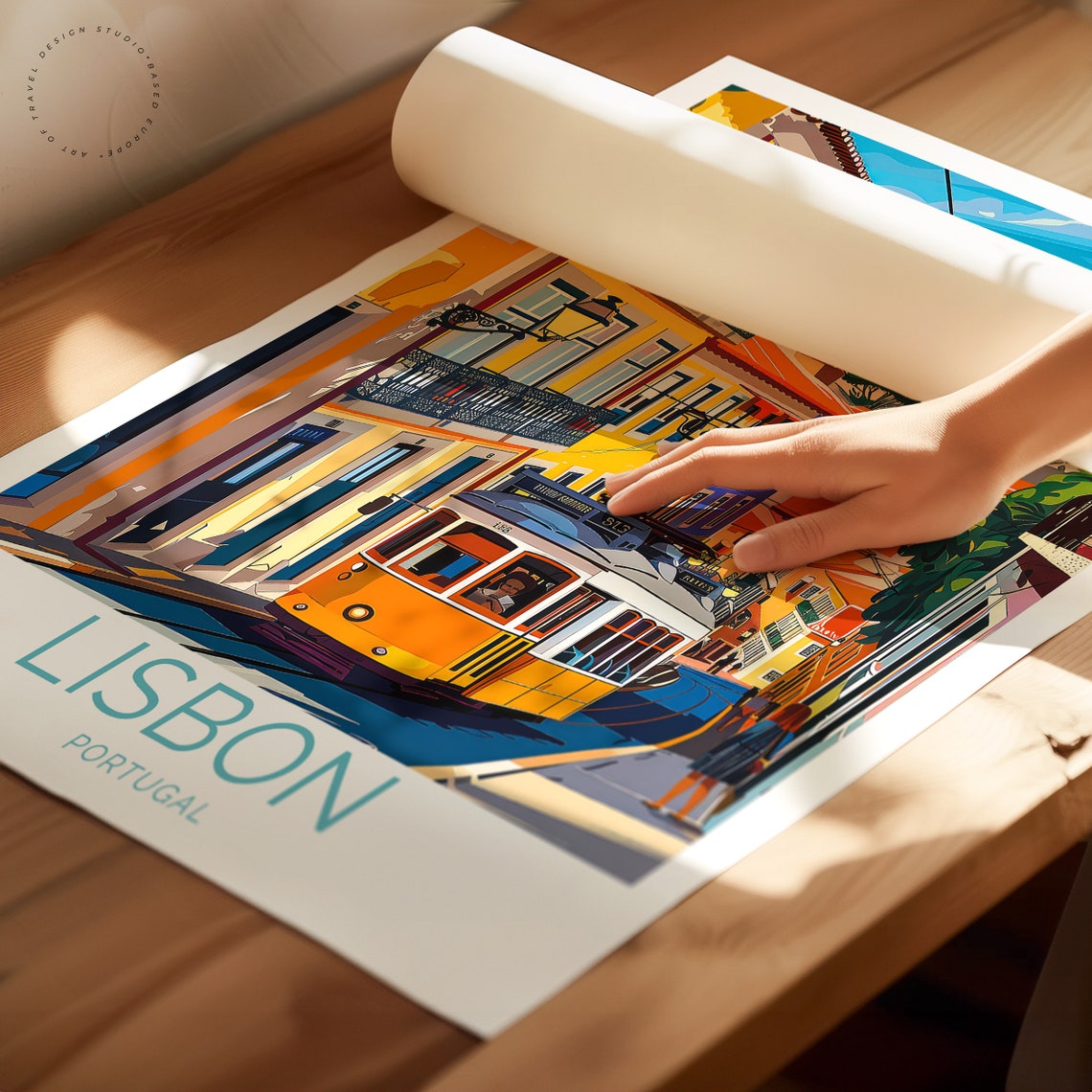 Lisbon Travel Poster, Portugal Wall Art Decor - Image 2