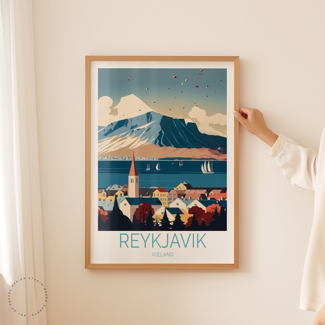 Reykjavk Iceland Wall Art Birthday Gifts Poster - Image 2