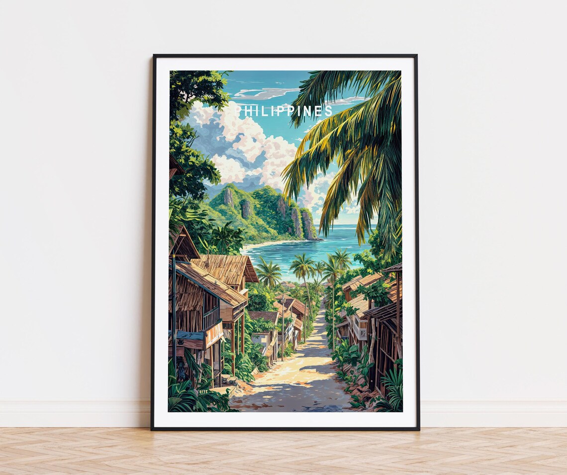 Philippines Custom Travel Poster, Philippines Travel Art Print