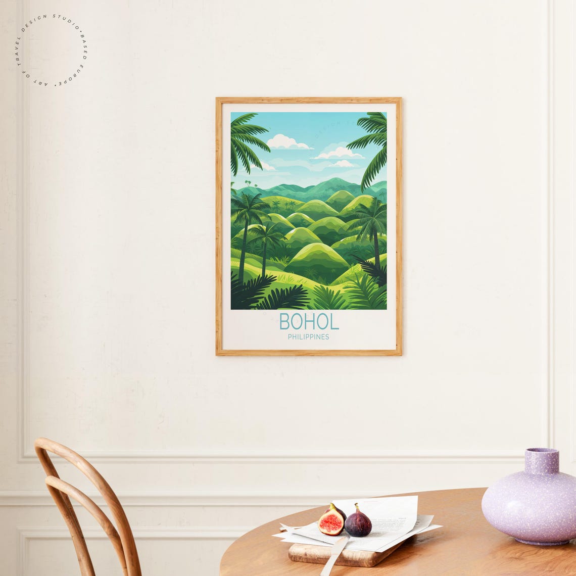 Bohol Philippines Chocolate Hills Rolling Green Landscape Poster - Image 4