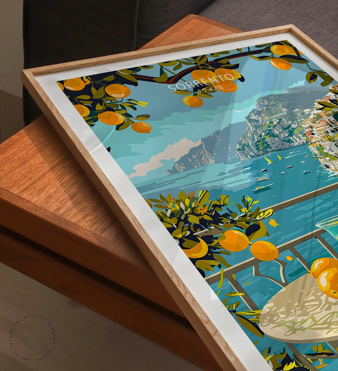 Sorrento Lemons Travel Poster, Italy Coast Art Print - Image 3