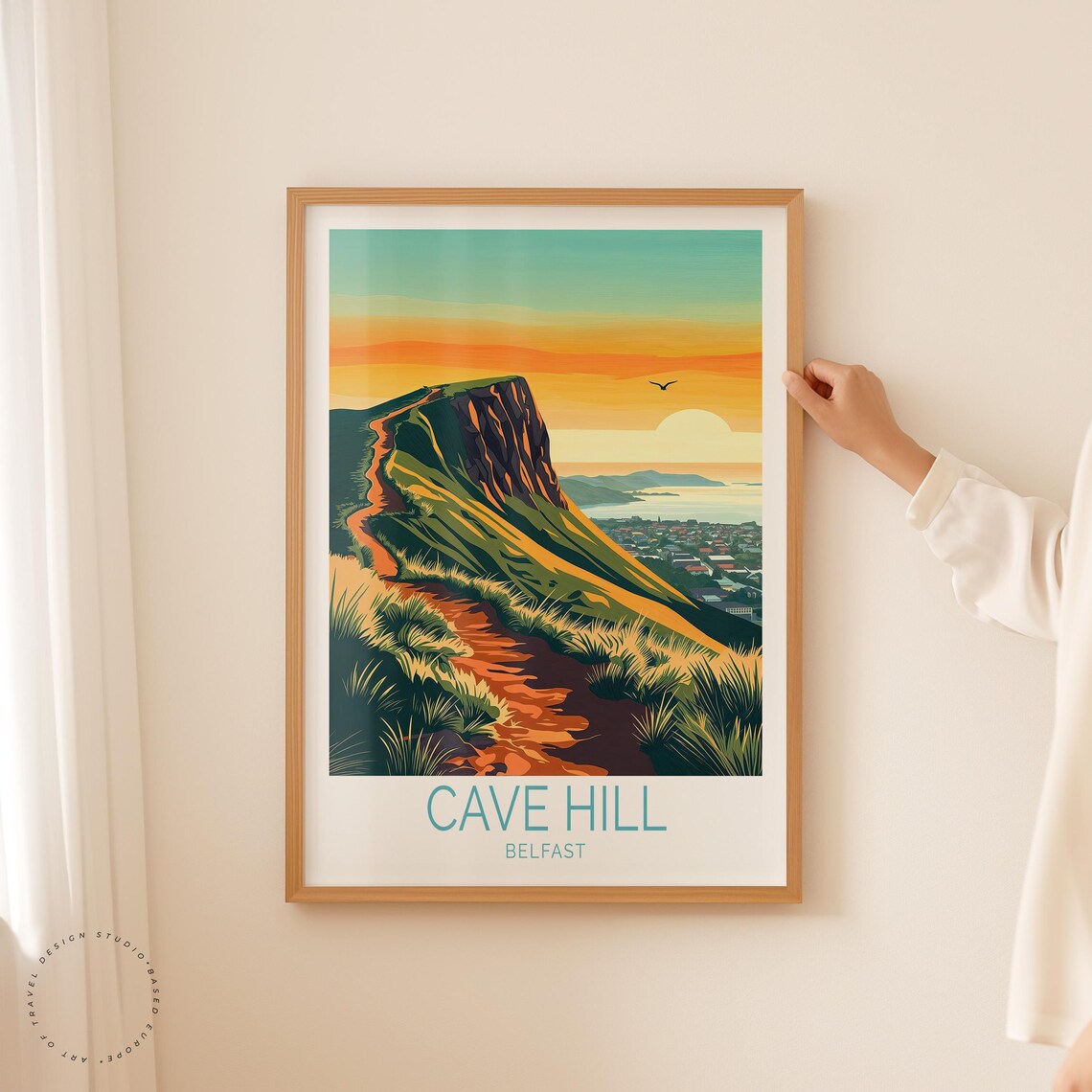 Cave Hill Travel Poster, Belfast Mountain View - Image 2
