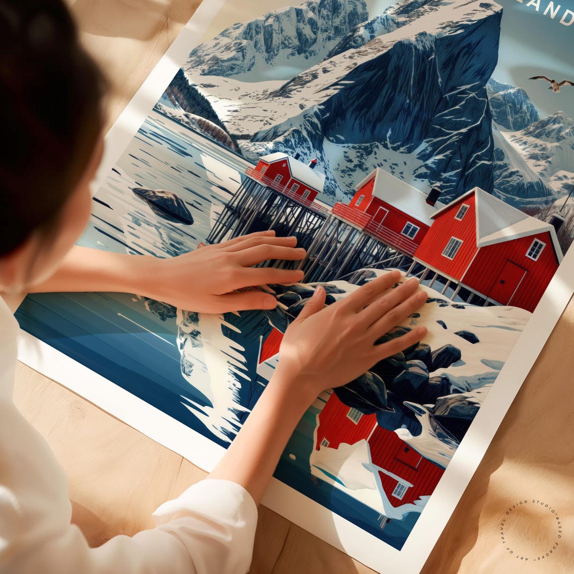 Lofoten Islands Norway Travel Poster, Travel Poster - Image 3