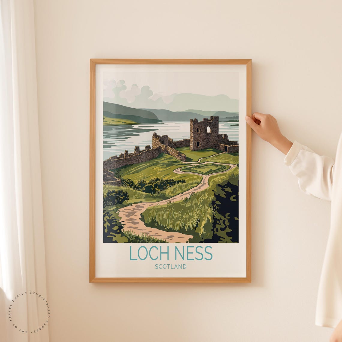 Loch Ness Scotland Urquhart Castle Ruins Lakeside Path Poster - Image 2