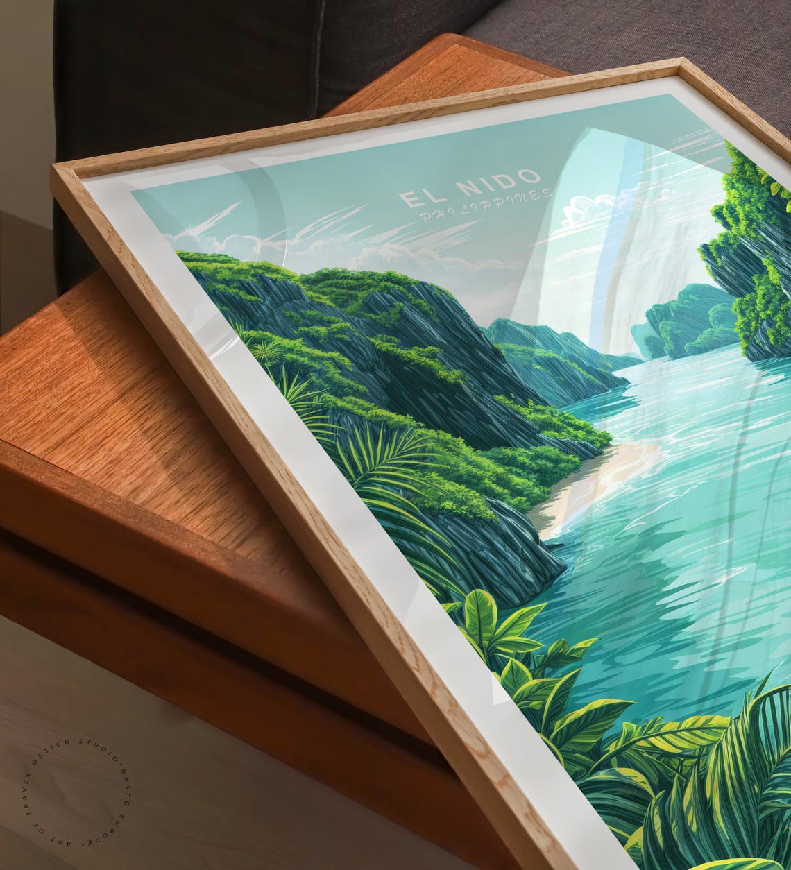 El Nido Philippines Turquoise Lagoon Limestone Cliffs Travel Poster - Image 6